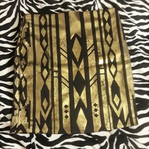 Forever 21 Black & Gold geometric highwaist skirt